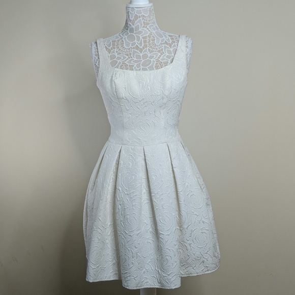 white 50s style dress